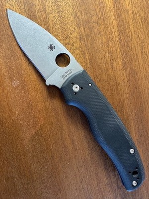 Spyderco Shaman - Black G10 - Stonewashed CPM S30V - New Factory Second