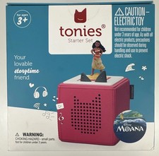 NEW Tonies Disney Moana AudioPlayer Starter Set w/ Moana For Kids Pink