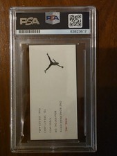 Jumpman Phil Knight Autograph Nike CEO Business Card Signed Michael Jordan PSA