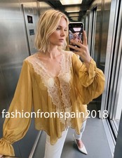 ZARA NEW WOMAN ZW COLL COMBINATION LACE BLOUS...