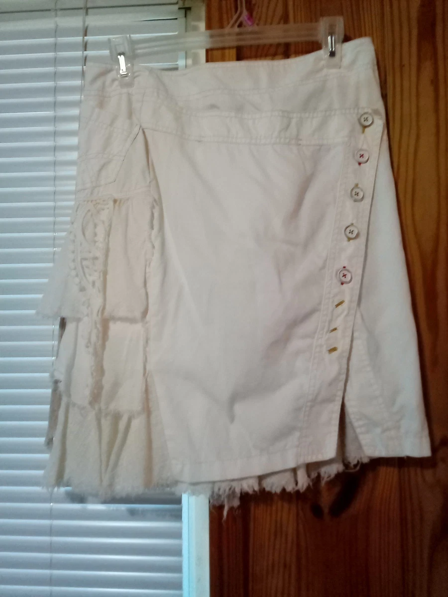 Jupe Elisa Cavaletti Beige 2 Tons - Taille 34/36 (XS), Coton élastane, Neuve