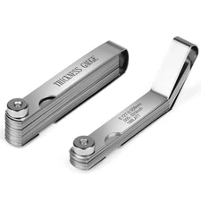 2PS Stainless Steel Feeler Gauge Set, 32 Blades Feeler Gauge & 16 Blades Offset 