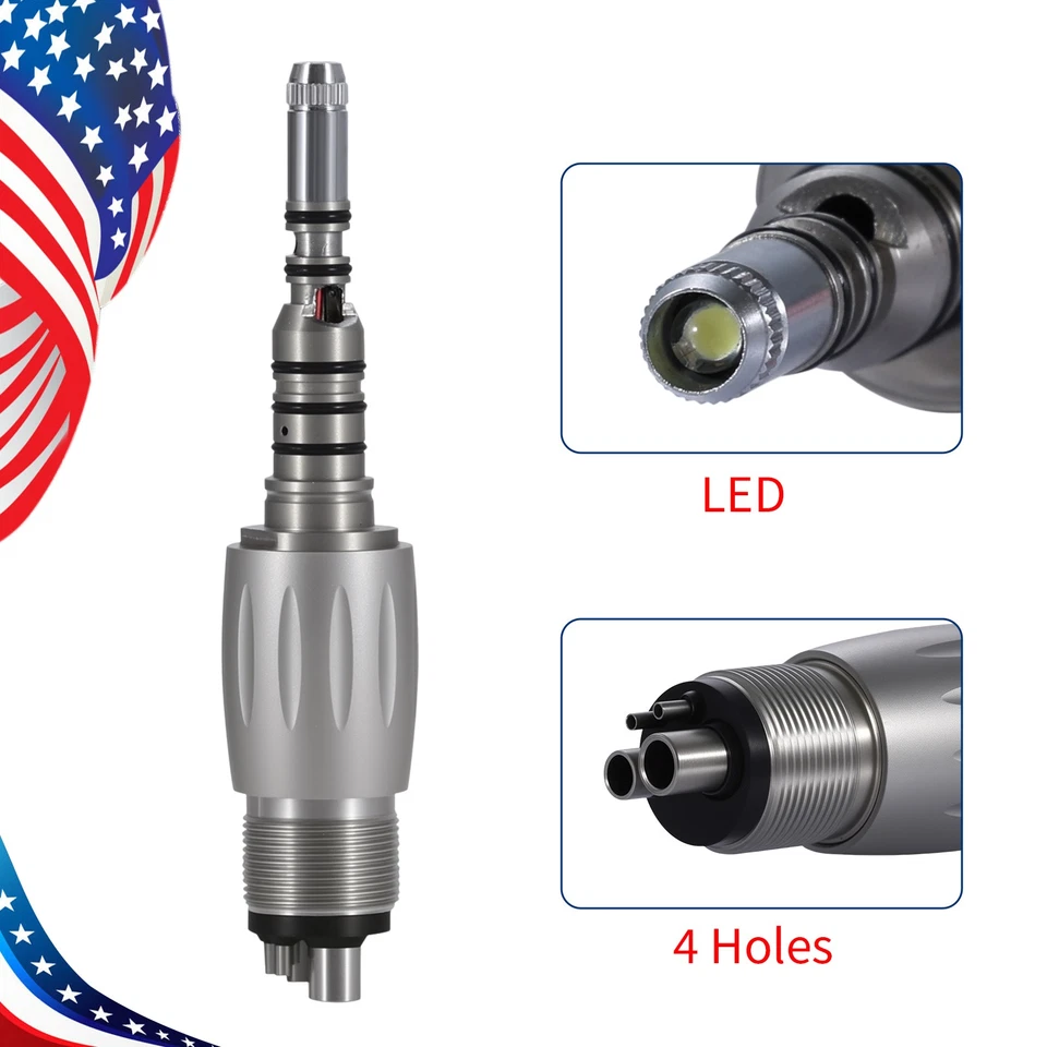 Acoplador rápido LED dental estilo KAVO 10 piezas 4 orificios para pieza de mano de fibra óptica Foto 4 de 4