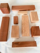 NEW Mahogany / Oak Mixed Timber Hardwood Blank OffCuts Craft Hobby 10 pieces
