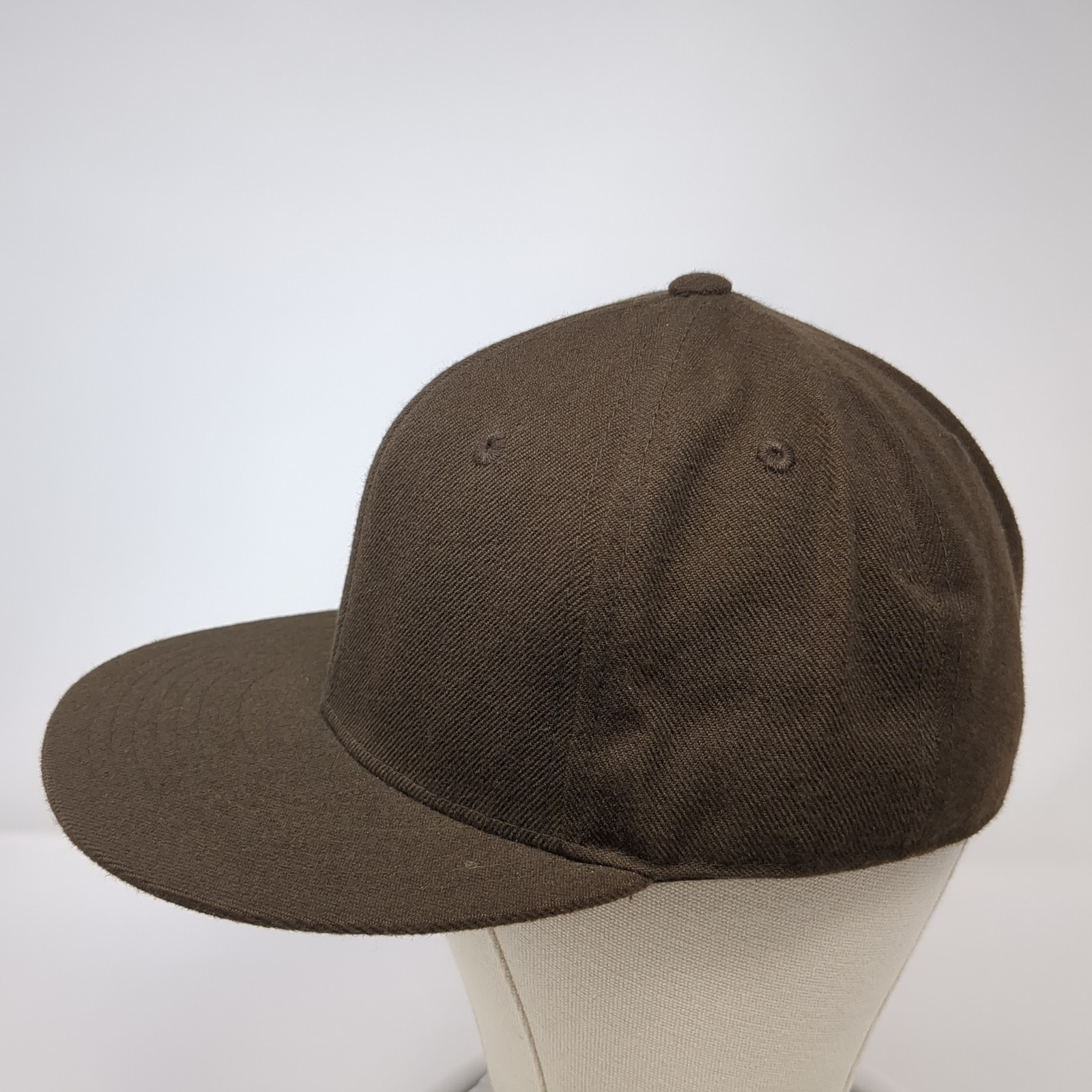 Unbranded Fitted Baseball Hat Solid Brown 7 1/8 C… - image 3