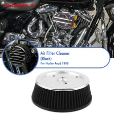 Black Motorcycle Air Filter Cleaner Intake Element For Harley Road 1999-2007 HAA