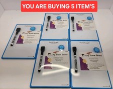 5x Charles Leonard Don't Forget Magnetic Dry Erase Board