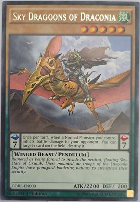 Sky Dragons Of Draconia - CORE-EN000 - Rare - 1st Edition - YuGiOh