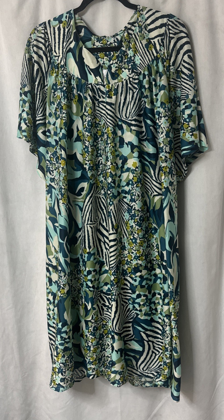 EASY ESSENTIALS Multicolored SS Pullover Nightgow… - image 6