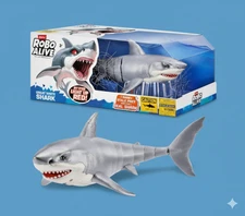 Zuru Robo Alive Great White Shark Series 1, Battery-My EYES light up RED!