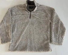 True Grit American Outdoor Co 1/4 Zip Sherpa Fleece Pullover Jacket Men's Medium