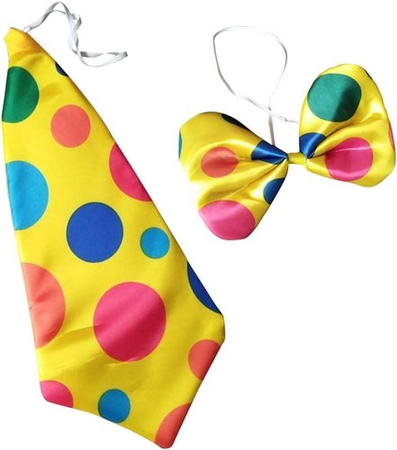 BinaryABC Clown Tie and Bow Set,Clown Costume Props,Halloween Carnival... - Picture 3 of 5