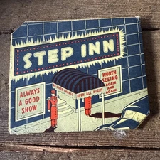 1944 Risqué Postcard Step Inn Club Placerville CA – H. Fishlove & Co. Soldier