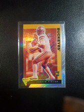 2021 Chronicles Draft Picks Football Justin Fields Flux Silver Prizm Rookie (C)