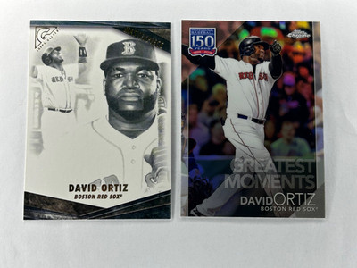 David Ortiz 2018 Topps Gallery Masterpiece M-13 + 2019 Topps Chrome #150-C2 Lot