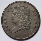 Photo of a 1833-P Half Cent from an eBay listing that sold on Jul 9, 2026