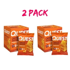 (2 Pack) Quest Nutrition Cheese Crackers - Cheddar Blast - 4 CT Each