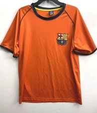 Men's F.C. Barcelona Medium Soccer Futbol Jersey (Orange) Rhinox Jersey