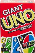 Mattel Games Giant UNO Card Game for Kid, Adult & Families, Color Blind Acces...