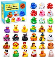 4E's Novelty Rubber Ducks for All Holidays, Bulk Pack of 42 - Includes 6 of Each