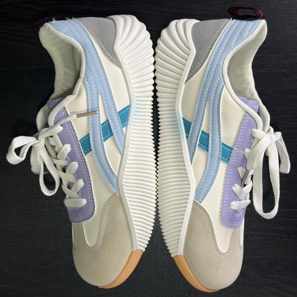 Zapatillas De Florence DF Cloudea Para Mujer Talla 9 Ligeras Púrpura y Azul Zapatos Foto 3 de 4