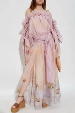 New Zimmermann Dawning Seascape Ruffle Maxi Dress in Applique AU 3/10 US