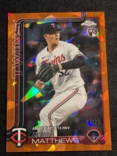 2025 Topps Chrome Update Sapphire Orange - Zebby Matthews RC - /25