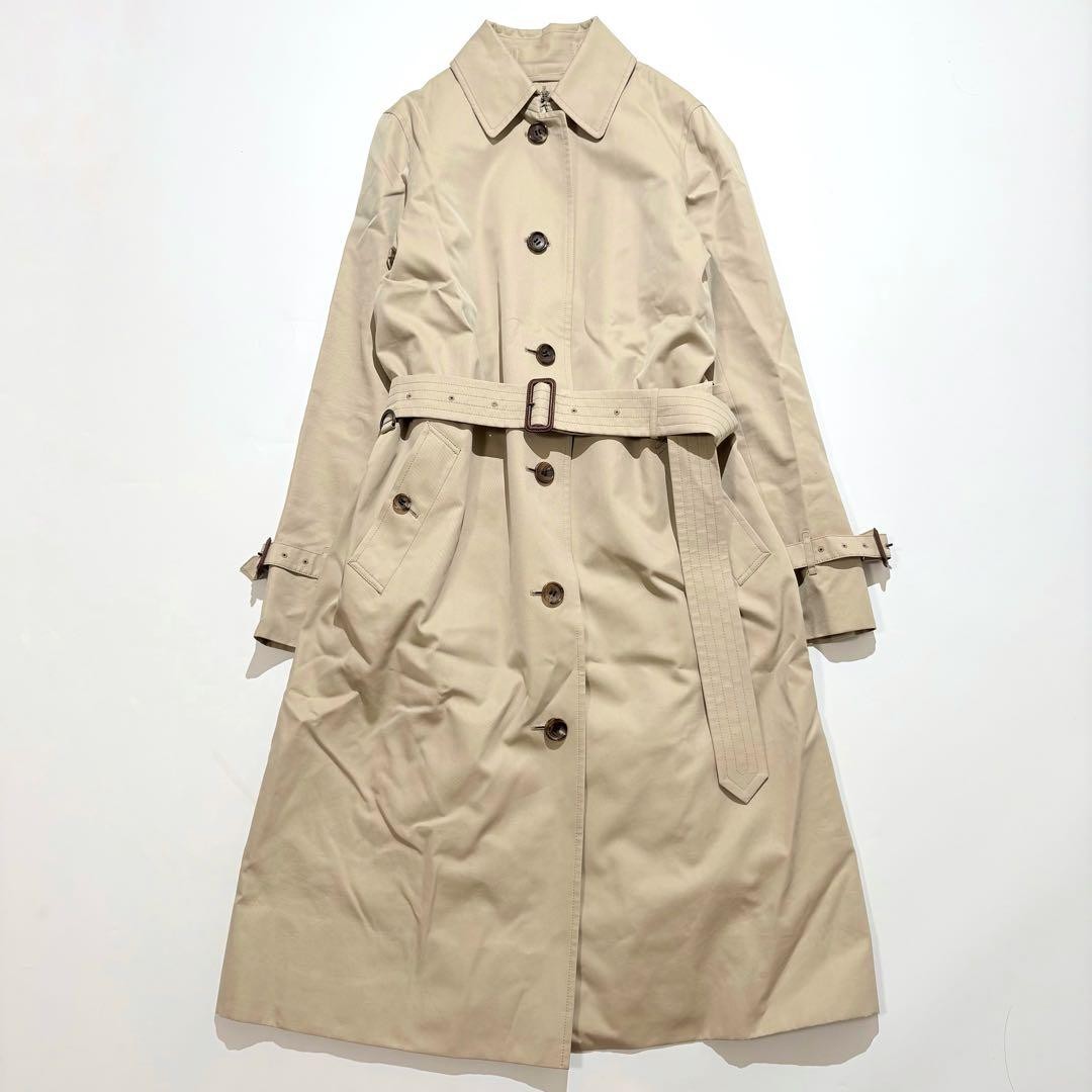 BURBERRY Honey Beige Long Trench Coat with Liner, Size 38, Woman, From Japan thumbnail 11