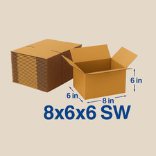 100 Pack 8x6x6 32ECT Corrugated Shipping Boxes Cardboard Mailing Packing Carton
