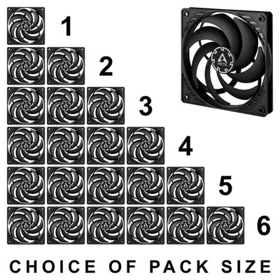 Arctic P12 Slim PWM PST 120mm Low Profile Gehäuselüfter 300-2100 RPM 4-Pin Pack