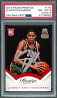 Giannis Antetokounmpo Auto 2013 Panini Prestige RC 175 Bucks PSA 8 Sig 9 PSA/DNA