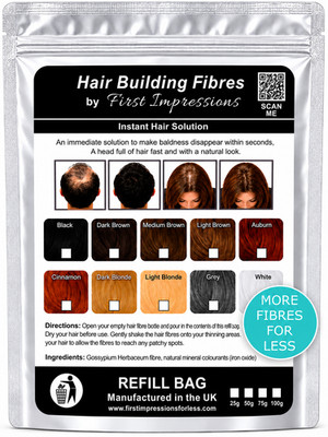 100% natürliche Haaraufbau Faser Nachfüller für Haarausfall & Glatzenbildung