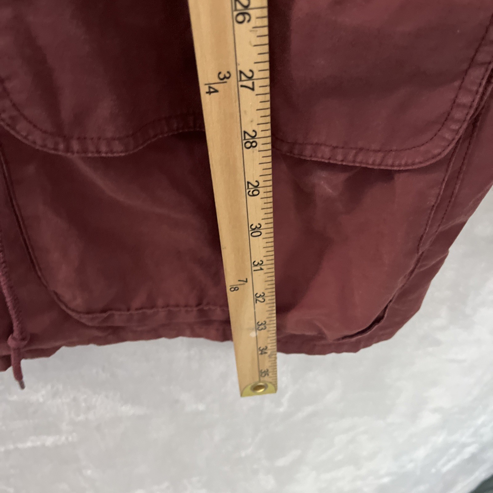 Gap Womans Jacket Top Burgundy Solid Small Cotton… - image 6