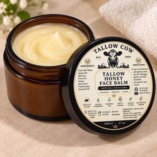 Organic Grass-Fed-Beef Tallow Honey Face /Body Balm Unscented 60ml - 150ml