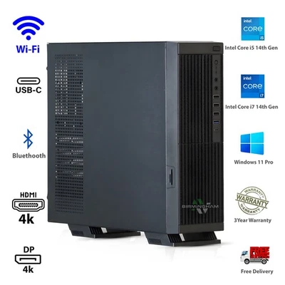 BIRMINGHAM AV PC de escritorio Windows 11 Pro CORE i7 14ª generación 2 TB SSD 64 GB RAM SFF WIFI 4K HDMI