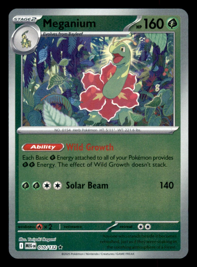 Meganium Holofoil Rare ME01: Mega Evolution 010/132 NM
