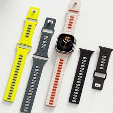 Breathable Silicone Watch Band For All Apple Watch Ultra 3 Series 11 10 9 8 7 6