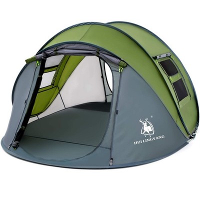4 Person Easy Pop Up Tent,9.5 X6.6 X52'',Waterproof, Automatic Setup