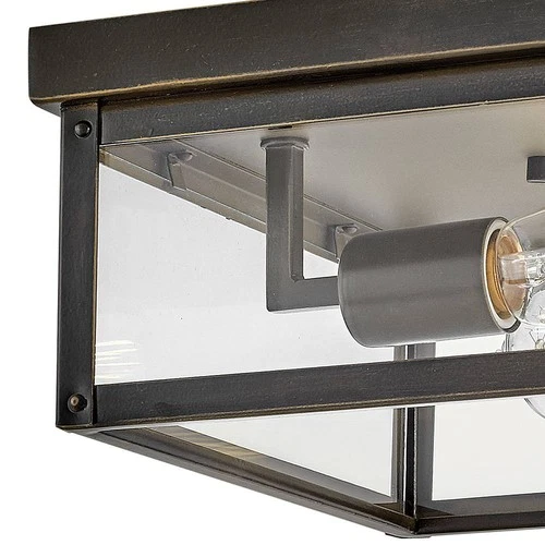 Beckham 12" Wide Oil-Rubbed Bronze Outdoor Ceiling Light - Picture 8 of 10