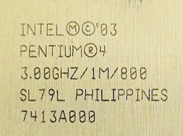 Intel Pentium 4 SL79L 3.00GHz 1MB 800MHz Socket 478 Processor - Prescott Core - Image 3 of 4