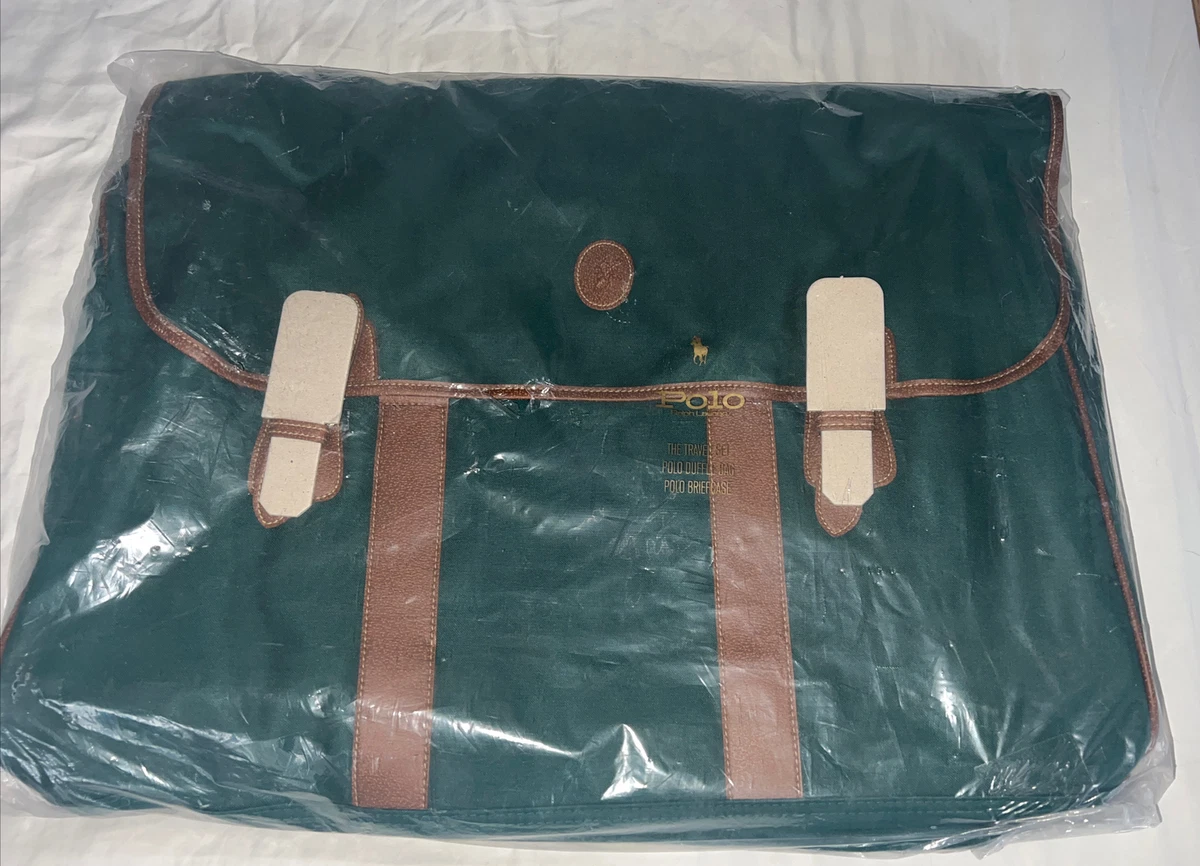 Vintage Polo Ralph Lauren Luggage 2 piece Set Excellent Vintage Condition Green