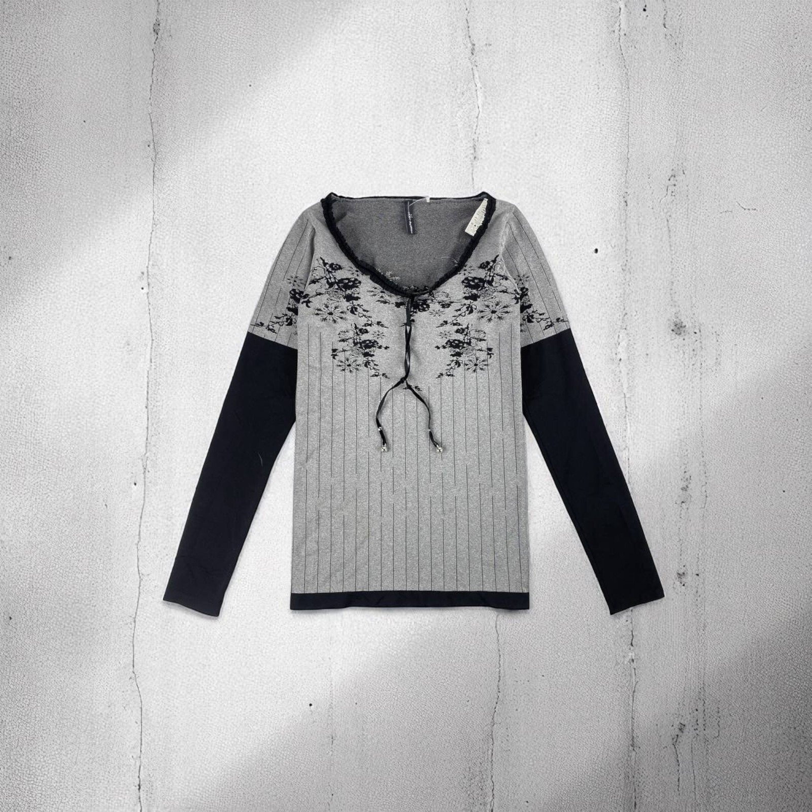 SAINT LAURENT Abito alto uso righe stampa floreale Made in Italy prezzo consigliato 250$ taglia L XL