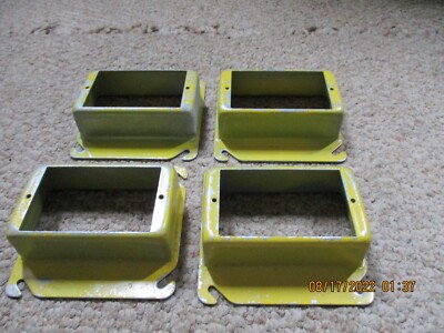 Raco Steel 1 Gang 1.25'' Raised tile mud /  covers for 4'' sq elect box: Lot of 4