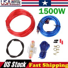 Audio Cable Kit 1500W Amp Amplifier Install RCA Subwoofer Sub Wiring 8 Gauge US