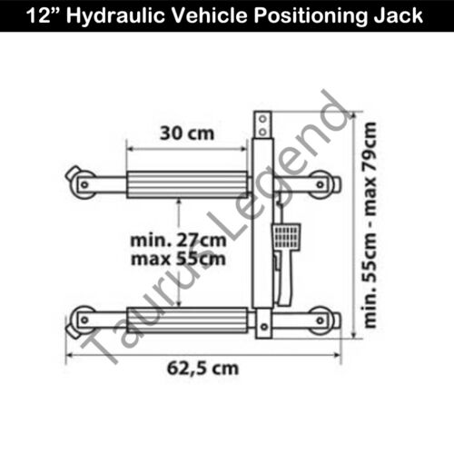 4x 12" Hydraulic Car SUV Wheel Dolly Go Jacks Vehicle Positioning Transport Jack - Picture 11 of 12