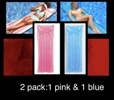 play day 2pk lot Pink and Blue mat float,raft For Pool/Beach,5ft 6” Long,Adult