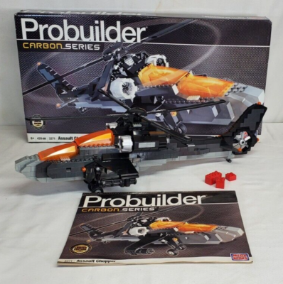 Mega Bloks Probuilder ASSAULT CHOPPER #3271 Carbon Series 420pcs