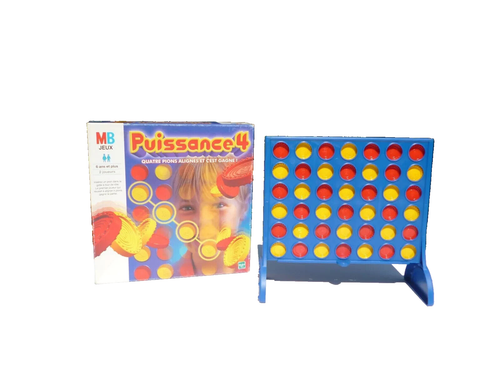 4 ⚜️ Jeu De Société Puissance 4 MB Quatre Pions Alignés Et C'est Gagné ...