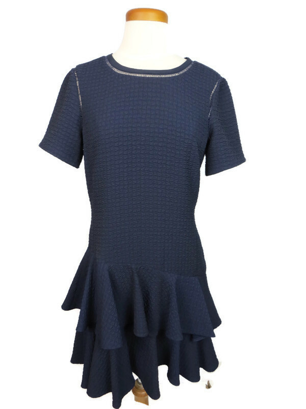 rebecca taylor navy blue dress Rebecca Taylor Bea Linen Mini Dress