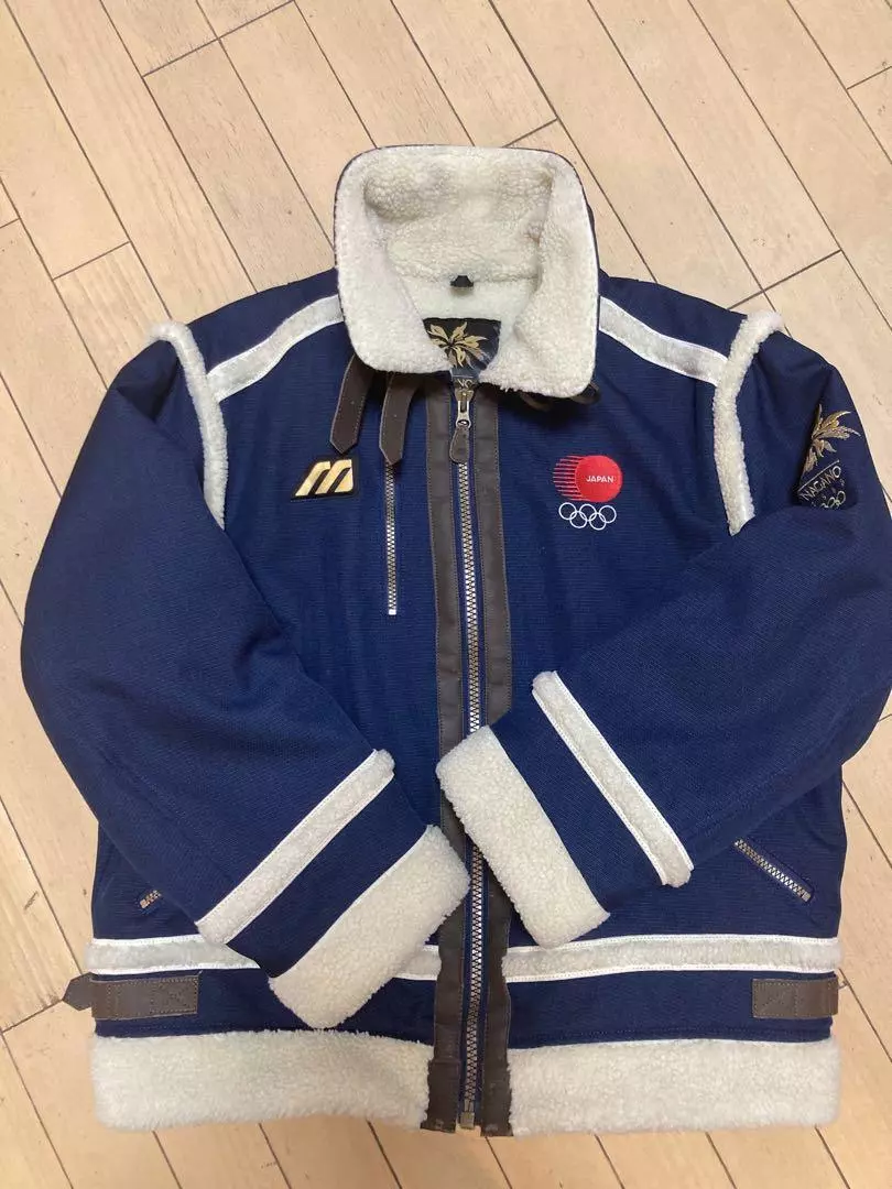 Mizuno Nagano Olympics National Team Boa Jacket Size S Color Blue Unisex Japan